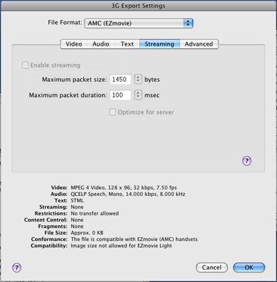 PcP Encodings - AMC (EZmovie) - Streaming Settings